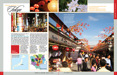 Travel Tokyo Magazine Spread editorial design graphic design mag magazine design publishing