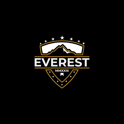 Everest Emblem Vintage Logo concept elegant emblem everest graphic design line logo luxury monoline mountain retro vector vintage