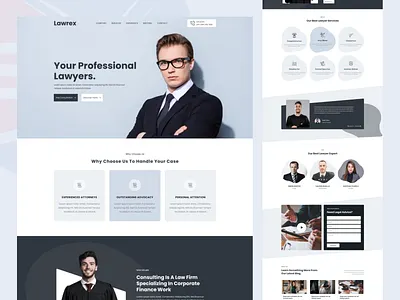 Lawyer Landing Page Design for WordPress Website graphic design landing page law lawyer lawyer website website website design wordpress website