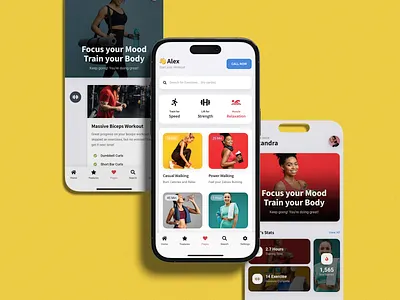 Fitness App Template | Sticky Mobile - Mobile Kit & PWA android app app template daily ui design fitness fitness app fitness coach gym gym app ios iphone mobile sidebar sport sport app sport website ui ui design ux