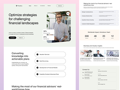 Fiscatory - Finance Consultant Company Website Design coach company consultant consulting corporate finance financial framer landing page trainer ui design uiuxdesign web design website