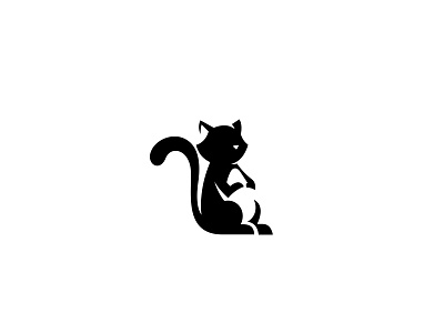 Full Cat alex seciu animal logo branding cat cat logo negative space negative space logo pet logo