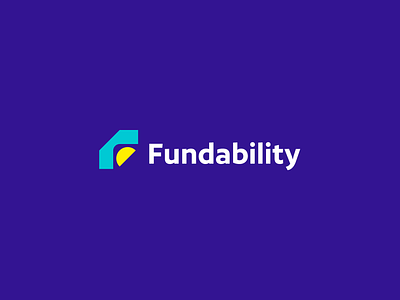 Fundability branding coin concept double meaning f f letter financial fund fundability funding investment lettermark logo mark saas simple software startup tech
