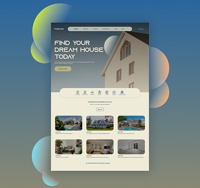 Real Estate Website UI branding graphic design logo real estate ui ux design web design