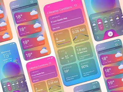 Weather App Light Mode branding graphic design logo mobile mobile ui ui weather weather app