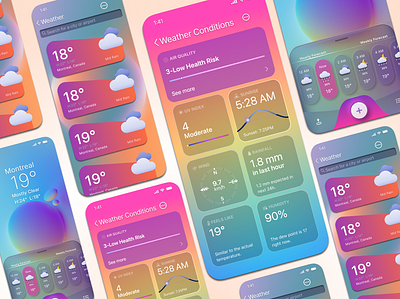 Weather App Light Mode branding graphic design logo mobile mobile ui ui weather weather app