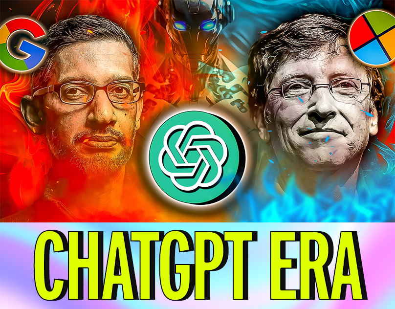 Google vs. Microsoft Youtube Thumbnail ai bill gates branding chatgpt google microsoft sundarpichai thumbnail design thumbnail designer youtube thumbnail