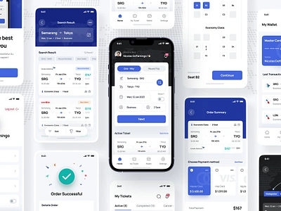 Highfly - Flight Booking Mobile App app design booking business flight homepage mobile app design ticket ticket booking app travel ui uiux