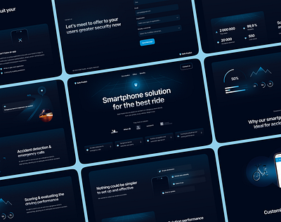 🏍️ Safe Predict - Part 2 bike blue branding car color dark design landing landingpage moto safety security ui ux web website