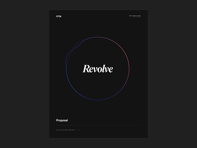 Revolve Marketing Material (2020 Monotwo Archive) collateral dark editorial futuristic gradient marketing monotwo oval proposal revolve rno1 sphere studio wave