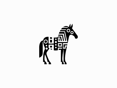 Surrealist Horse Logo abstract animal branding design emblem equine farm geometric horse icon identity illustration logo mark mustang sports stallion surrealist symbol vector