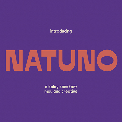 Natuno Reverse Contrast Display Sans Font branding font fonts graphic design logo