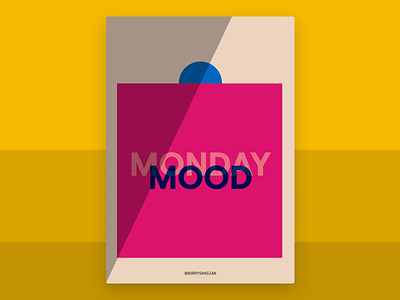 Monday Mood poster figma geometric illustration poster simple