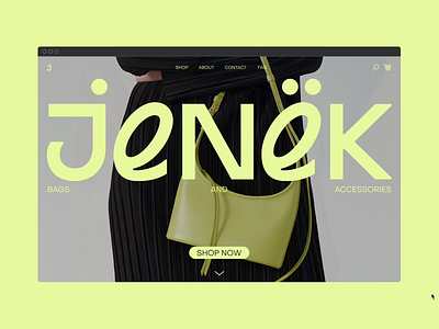 Website for the contemporary fashion brand Jenëk. ecommerce fashion main page product design shop ui uix ux web web design website