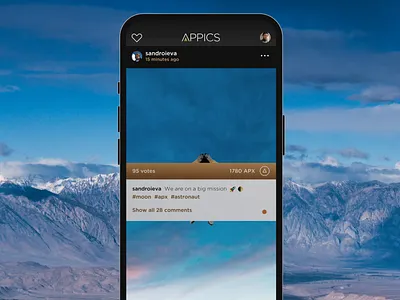 APPICS - social media cycles 3d animation astronaut blockchain cryptocurrency moon screen design socialmedia ui ui design