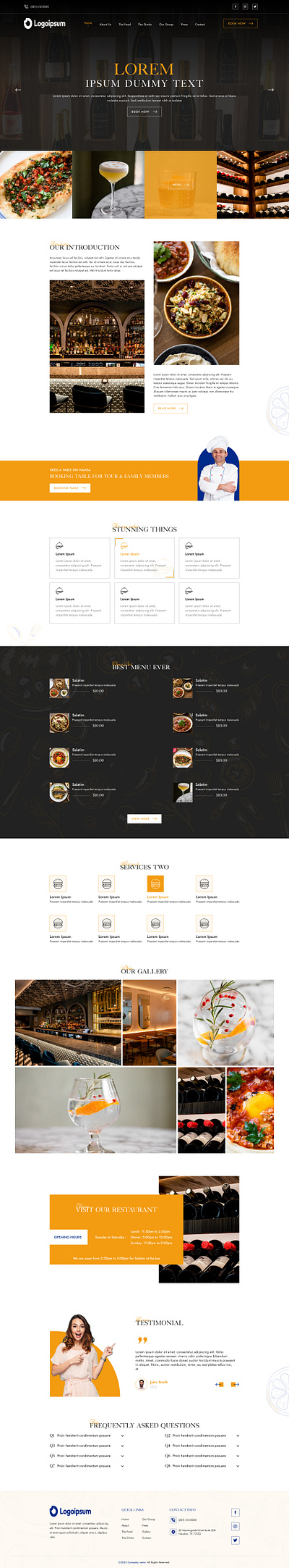 Restaurant Website Design, Food Website Home Page food website home page design hotel web design landing page restaurant websites ui ui ux design