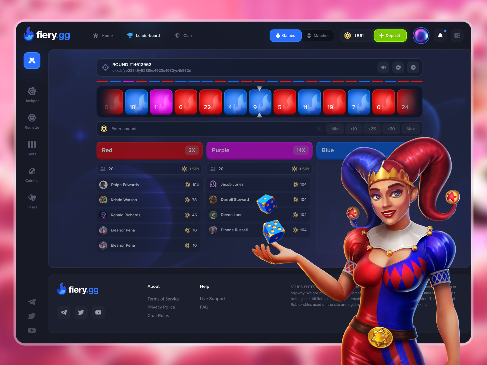 Fiery GG - Online Roblox Casino  Logo Design and Animation by Sok Studio  on Dribbble