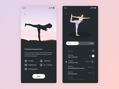 #DailyUI day 041 challenge dailyui design exercise sport timing ui workout yoga