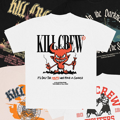 T-Shirt Designs for Kill Crew activewear apparel design clothing fitnesswear graphic design gym gym brand shirt t shirt tshirt