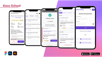 UI/UX Design Koco School mobile apps ui uiux user interface