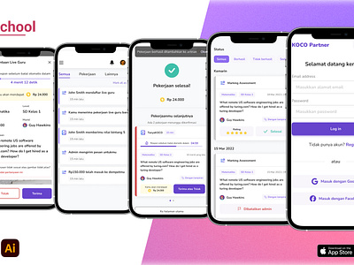 UI/UX Design Koco School mobile apps ui uiux user interface