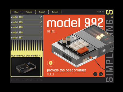 simplethings concept 3 3d 3d design blender branding design graphic design industrial design interface keyboard landing page mobile product product design site typography ui ux web web design website
