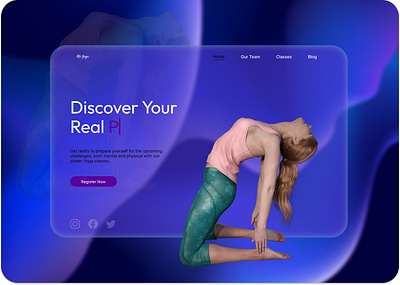 Yoga Landing | Shamii 3d animation graphic design logo motion graphics ui