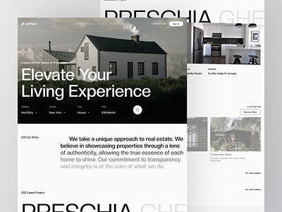 Real Estate Landing Page agent apartment business design home interface landing page property property search real estate real estate agency realestate realtor realty residence ui ux web web design website