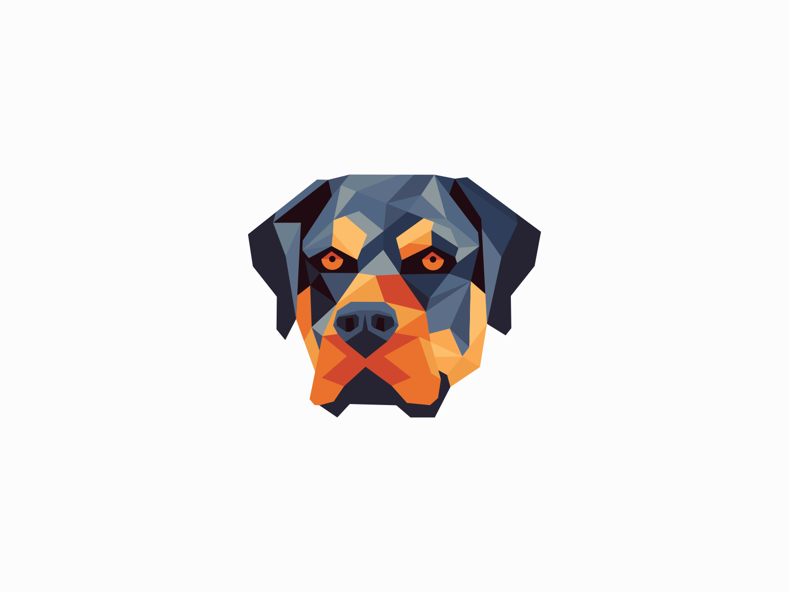 Geometric Rottweiler Logo By Unom Design On Dribbble