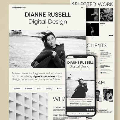 Portfolio Digital Design design figma landingpage mobile portfolio responsive ui