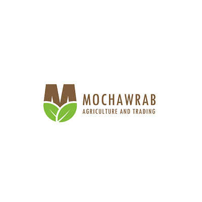 Mochawrab Agriculture agriculture branding brown design expressive green identity logo m logo plant