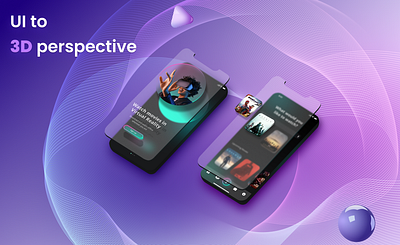 UI to 3D Perspective 3d animation branding graphic design motion graphics ui