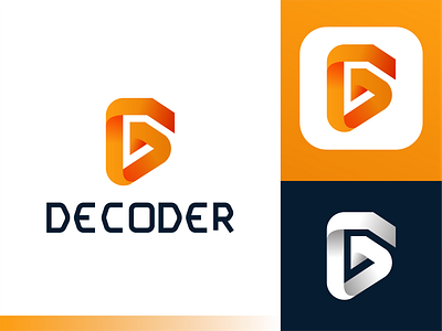 DECODER LOGO DESIGN brand brand identity decoder decoder logo logo logo animation logo design software agency logo software logo ui web agency logo