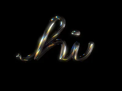 3D Type Animation: Hi! 3d 3d type animation branding gif graphic design hello hi loop animation motion graphics type design typography