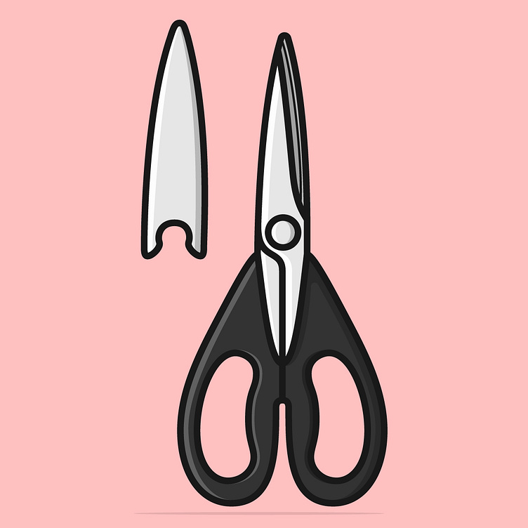 sewing scissors vector