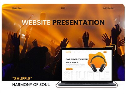 Website Presentation - Music App androiddesign appdesign design entertainment figma iosdesign musicapp musicwebsite productdesign ui uidesign uiux uiuxdesign userresearch ux uxdesign webdesign websitedesign websitepresentation