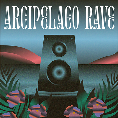 Arcipelago Rave design illustration music poster party poster vector