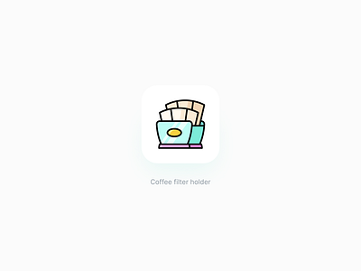 Coffee filter holder icon vector