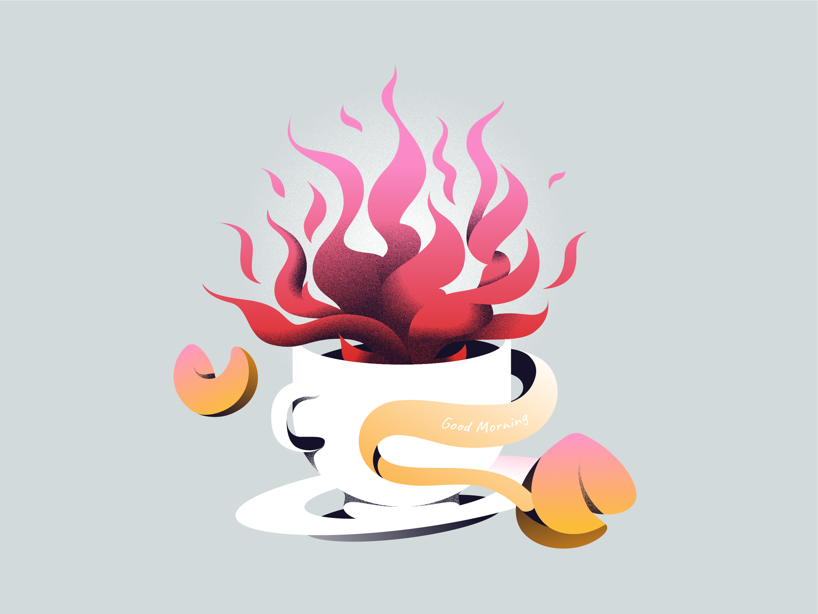 Coffee Time barista branding coffee coffeebreak coffeetime cookies espresso flat illustration inktober morning prediction vector web