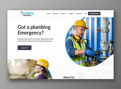 SP Plumbing Solution Landing Page Design branding design graphic design landing page pluming the dreamer designs ui ux website design