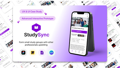 StudySync Case Study app design figma groupstudy iphone logo professional group study app professionals skills typography ui ui design ux ux research