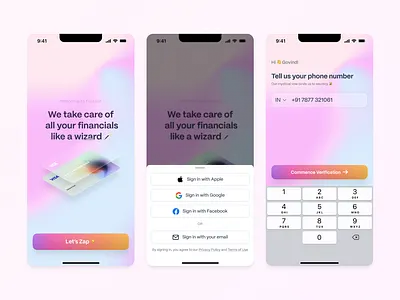 Banking App - Glassmorphism and Aurora 3d aurora bank colorful credit card finance financial glass glassmorphic magic magical money ui wizard