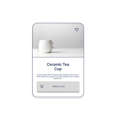Design a product card with add to cart & favorite button product card product design ui design