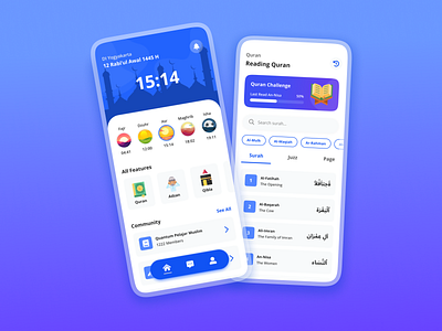 Quran app beautiful design mobile muslim quran ui uiux
