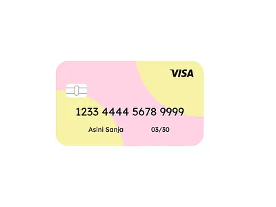 A generic credit card's front view credit card front view ui design