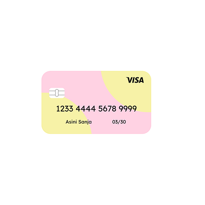 A generic credit card's front view credit card front view ui design