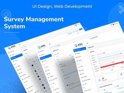 ARS - Survey Management System admin admin dashboard admin panel creative figma research system ui ui design user experience user flow ux