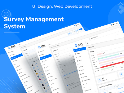 ARS - Survey Management System admin admin dashboard admin panel creative figma research system ui ui design user experience user flow ux