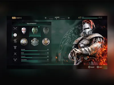 Game menu concept dark design game gameplay menu playstation ps5 ui ukraine ux