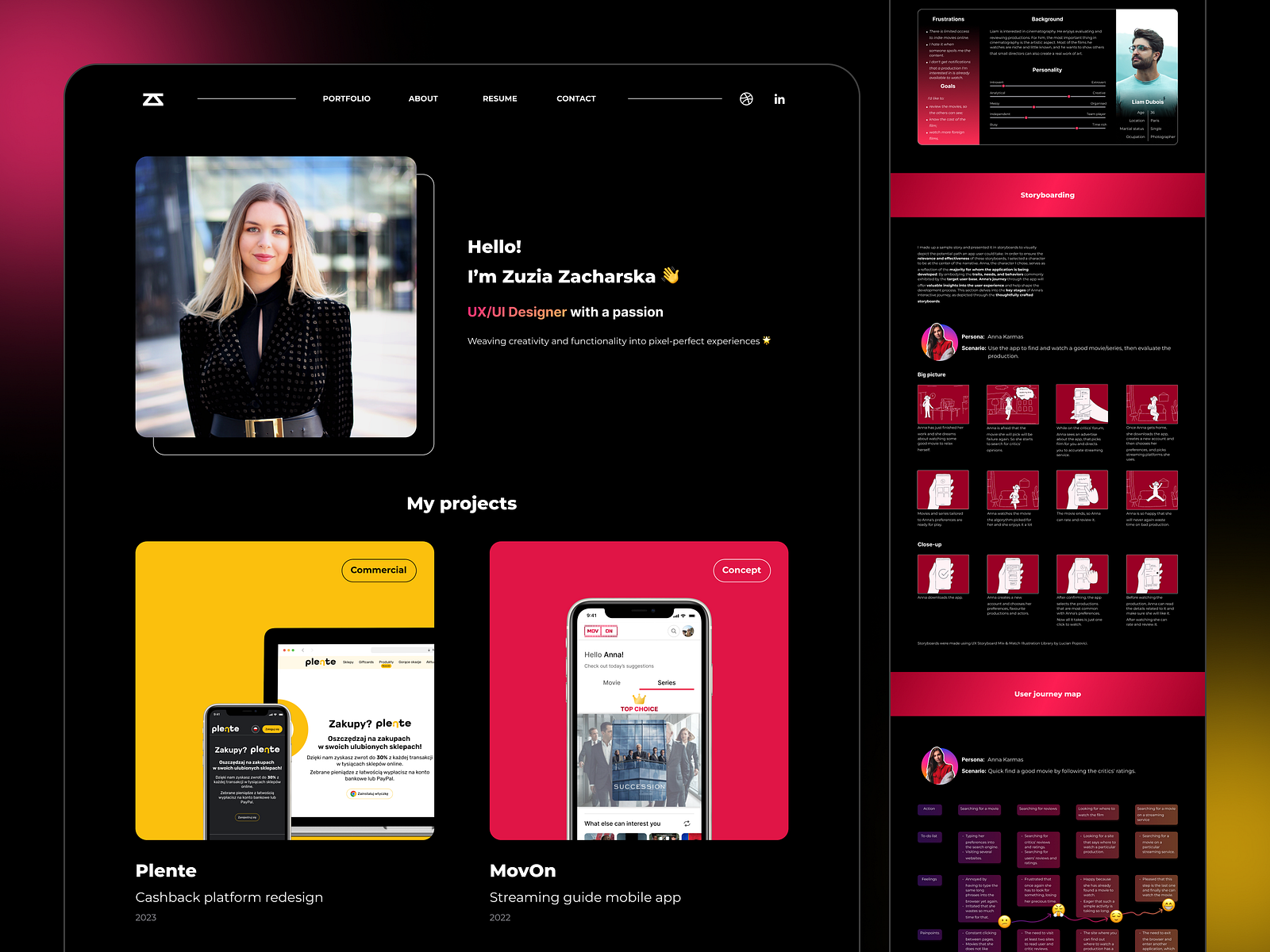 Portfolio Website By Zuzanna Zacharska On Dribbble portfolio-website-by-zuzanna-zacharska-on-dribbble